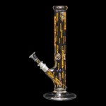 ROOR | Custom 14" Straight Tube Water Pipe Logo'd Out "Orange" | Perfect Balance of Craftsmanship & Design