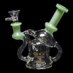 Diamond Glass | Microscope Recycler Water Pipe - Mint Green | Science Meets Style, Ultimate Recycler Fun