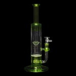 Diamond Glass | Wino Water Pipe - Bright Green